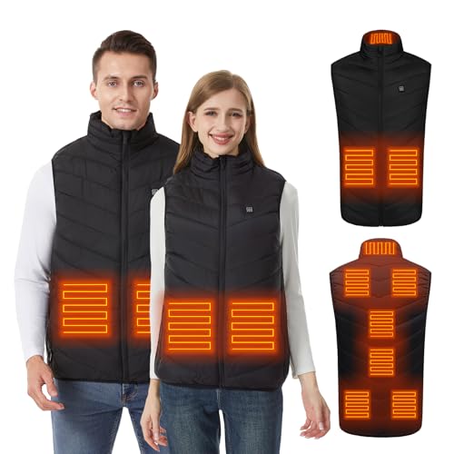 CHANGEOWN Beheizte Weste Herren Damen, Beheizte Weste motorrad, Wärmeweste mit 9 Heizzonen 3 Einstellbare Wärmestufe, Wärmejacke Leicht Waschbar Kleidung für Outdoor Motorrad Angeln Skifahren CHANGEOWN Beheizte Weste Herren Damen, Beheizte Weste motorrad, Wärmeweste mit 9 Heizzonen 3 Einstellbare Wärmestufe, Wärmejacke Leicht Waschbar Kleidung für Outdoor Motorrad Angeln Skifahren von CHANGEOWN