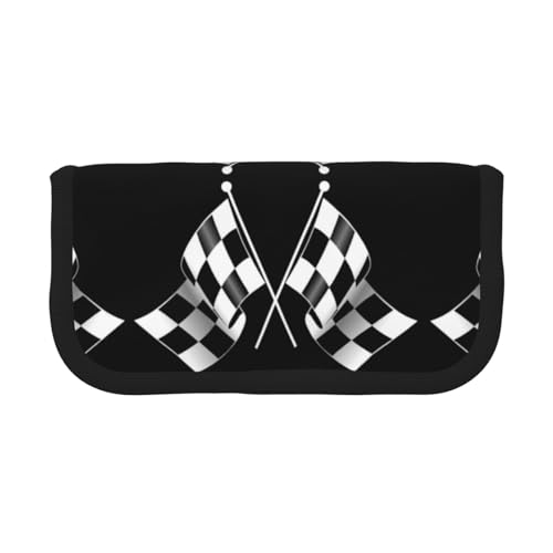 CHANGLEI Federmäppchen aus Segeltuch für Mädchen und Jungen, bedruckt, personalisierbar, leicht, Schwarz / Weiß, Schwarz , Einheitsgröße, Taschen-Organizer von CHANGLEI
