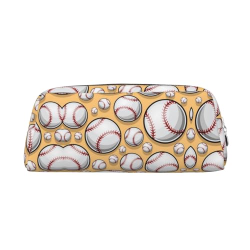 CHANGLEI Federmäppchen mit Baseball-Muster, Softball-Design, Sport-Design, personalisierbar, Leder, für Mädchen und Jungen, bedrucktes, leichtes Federmäppchen, silber, Einheitsgröße, Taschen-Organizer CHANGLEI Federmäppchen mit Baseball-Muster, Softball-Design, Sport-Design, personalisierbar, Leder, für Mädchen und Jungen, bedrucktes, leichtes Federmäppchen, silber, Einheitsgröße, Taschen-Organizer von CHANGLEI