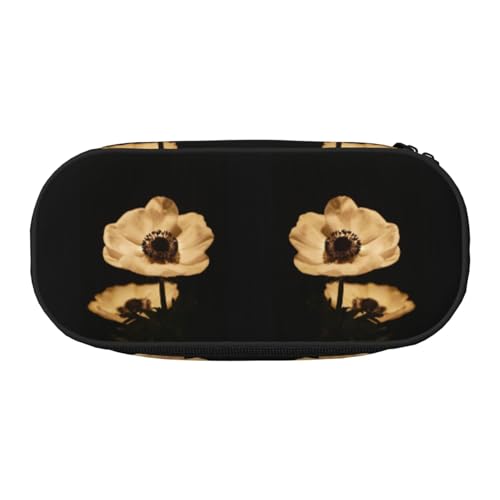 CHANGLEI Federmäppchen mit Blumenmuster und doppeltem Reißverschluss und 4 Stiftfächern, Netztasche, bedruckt, leicht, strapazierfähiges Polyester, für Schule, Büro oder Make-up-Organizer von CHANGLEI