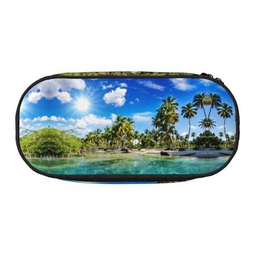 CHANGLEI Federmäppchen mit doppeltem Reißverschluss, 4 Stiftfächern, Netztasche, bedruckt, leicht, langlebig, Polyester, für Schule, Büro oder Make-up-Organizer von CHANGLEI