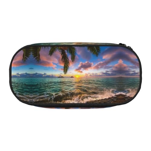 CHANGLEI Federmäppchen mit doppeltem Reißverschluss und 4 Stiftfächern, Netztasche, bedruckt, leicht, langlebig, Polyester, für Schule, Büro oder Make-up-Organizer von CHANGLEI