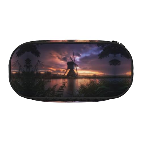 CHANGLEI Federmäppchen mit doppeltem Reißverschluss und 4 Stiftfächern, Netztasche, bedruckt, leicht, langlebig, Polyester, für Schule, Büro oder Make-up-Organizer von CHANGLEI