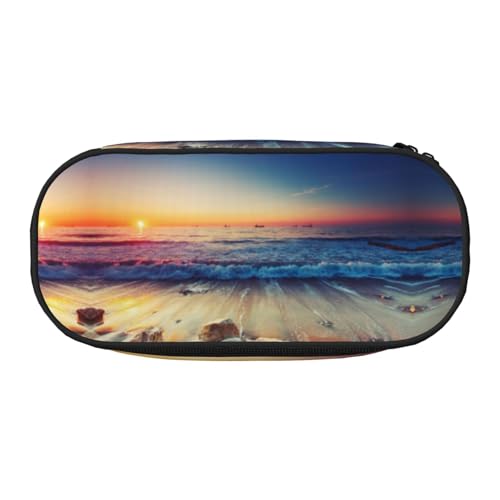 CHANGLEI Federmäppchen mit doppeltem Reißverschluss und 4 Stiftfächern, Netztasche, bedruckt, leicht, langlebig, Polyester, für Schule, Büro oder Make-up-Organizer von CHANGLEI