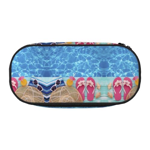 CHANGLEI Federmäppchen mit doppeltem Reißverschluss und 4 Stiftfächern, Netztasche, bedruckt, leicht, langlebig, Polyester, für Schule, Büro oder Make-up-Organizer von CHANGLEI