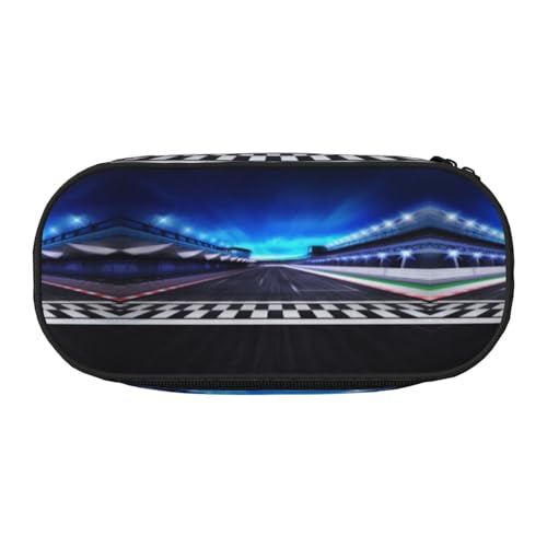 CHANGLEI Federmäppchen mit doppeltem Reißverschluss und 4 Stiftfächern, Netztasche, bedruckt, leicht, strapazierfähiges Polyester, Federmäppchen für Schule, Büro oder Make-up-Organizer von CHANGLEI