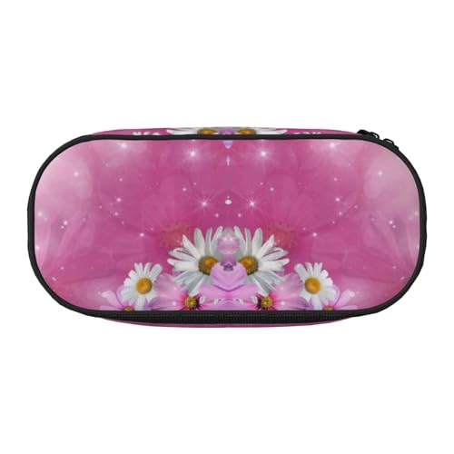 CHANGLEI Federmäppchen mit doppeltem Reißverschluss und 4 Stiftfächern, Netztasche, bedruckt, leicht, strapazierfähiges Polyester, Federmäppchen für Schule, Büro oder Make-up-Organizer von CHANGLEI