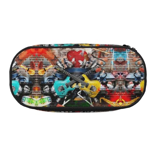 CHANGLEI Federmäppchen mit doppeltem Reißverschluss und 4 Stiftfächern, Netztasche, bedruckt, leicht, strapazierfähiges Polyester, Federmäppchen für Schule, Büro oder Make-up-Organizer von CHANGLEI