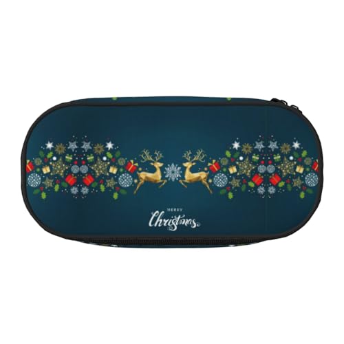 CHANGLEI Federmäppchen mit doppeltem Reißverschluss und 4 Stiftfächern, Netztasche, bedruckt, leicht, strapazierfähiges Polyester, Federmäppchen für Schule, Büro oder Make-up-Organizer von CHANGLEI