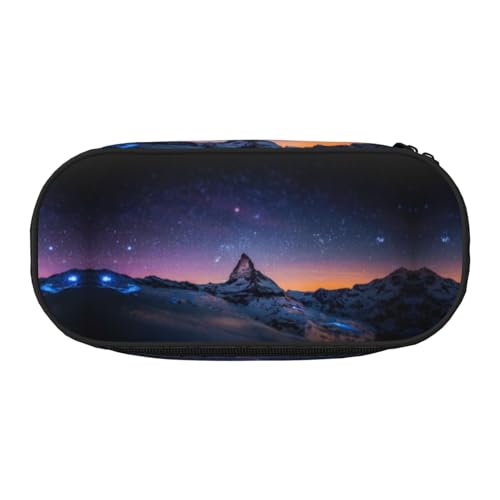 CHANGLEI Federmäppchen mit doppeltem Reißverschluss und 4 Stiftfächern, Netztasche, bedruckt, leicht, strapazierfähiges Polyester, für Schule, Büro oder Make-up-Organizer von CHANGLEI