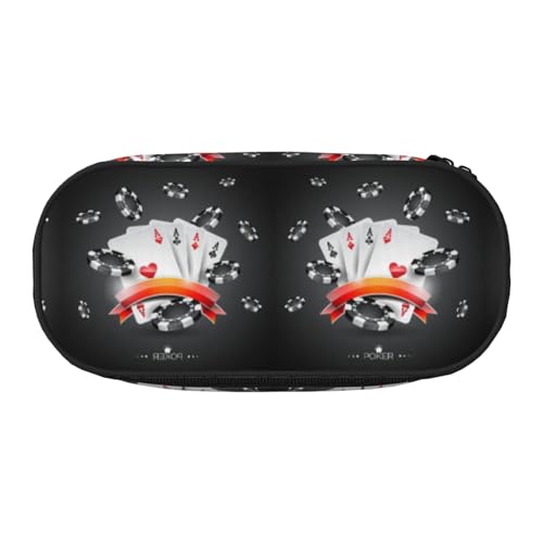 CHANGLEI Federmäppchen mit doppeltem Reißverschluss und 4 Stiftfächern, Netztasche, bedruckt, leicht, strapazierfähiges Polyester, für Schule, Büro oder Make-up-Organizer von CHANGLEI