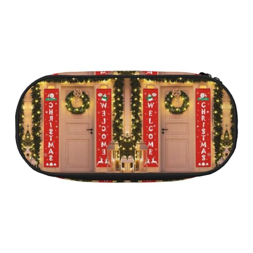 CHANGLEI Federmäppchen mit doppeltem Reißverschluss und 4 Stiftfächern, Netztasche, bedrucktes, leichtes, strapazierfähiges Polyester-Federmäppchen für Schule, Büro oder Make-up-Organizer von CHANGLEI