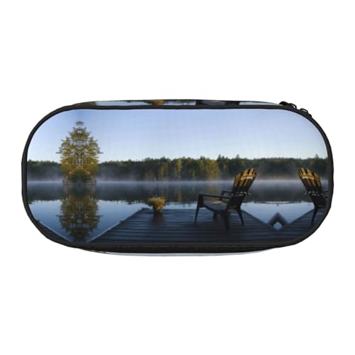 CHANGLEI Federmäppchen mit doppeltem Reißverschluss und 4 Stiftfächern, Netztasche, bedrucktes, leichtes, strapazierfähiges Polyester-Federmäppchen für Schule, Büro oder Make-up-Organizer von CHANGLEI