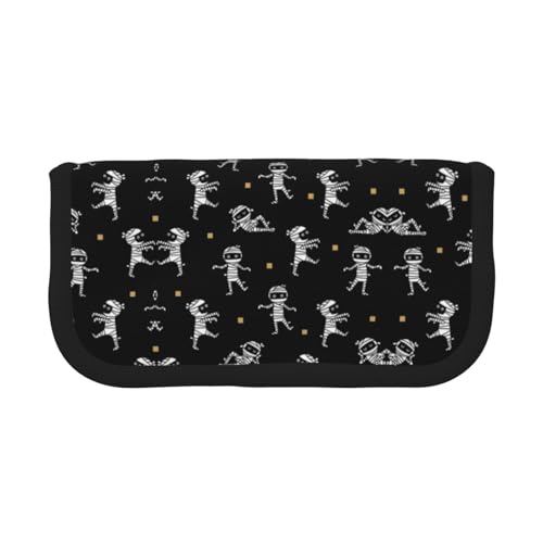 CHANGLEI Federmäppchen mit niedlichem Halloween-Muster, robustes Leinen-Federmäppchen mit durchgehendem Druck, doppelter Reißverschluss, schwarzer Rand, kontrastierendes Design, Mehrzweck-Organizer CHANGLEI Federmäppchen mit niedlichem Halloween-Muster, robustes Leinen-Federmäppchen mit durchgehendem Druck, doppelter Reißverschluss, schwarzer Rand, kontrastierendes Design, Mehrzweck-Organizer von CHANGLEI