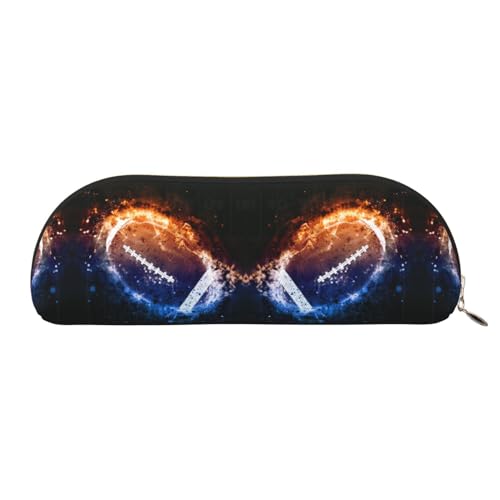 CHANGLEI Galaxy Space American Football Federmäppchen, niedlich, Leder, bedruckt, leicht, Schreibwaren, Kosmetik-Aufbewahrungstasche, gold, Einheitsgröße, Taschen-Organizer von CHANGLEI