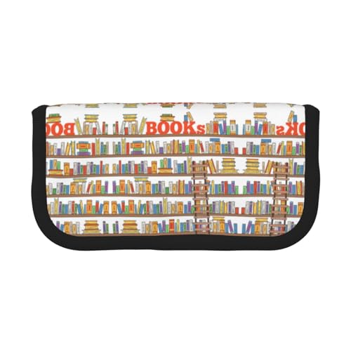 CHANGLEI Lustiges Bücherregal-Sammel- und Leiter-Federmäppchen aus Segeltuch, für Mädchen und Jungen, bedruckt, personalisierbar, leicht, Federmäppchen, Schwarz , Einheitsgröße, Taschen-Organizer CHANGLEI Lustiges Bücherregal-Sammel- und Leiter-Federmäppchen aus Segeltuch, für Mädchen und Jungen, bedruckt, personalisierbar, leicht, Federmäppchen, Schwarz , Einheitsgröße, Taschen-Organizer von CHANGLEI