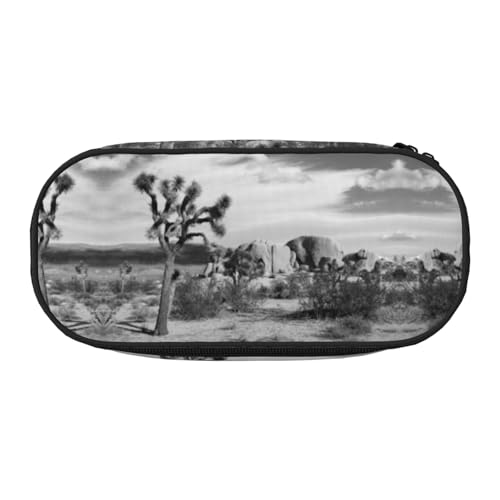 CHANGLEI Natural Scenery Federmäppchen mit doppeltem Reißverschluss und 4 Stiftfächern, Netztasche, bedruckt, leicht, strapazierfähiges Polyester, Federmäppchen für Schule, Büro oder Make-up-Organizer von CHANGLEI