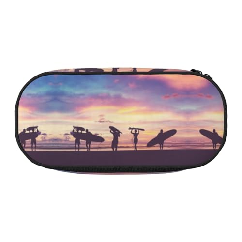 CHANGLEI People Federmäppchen mit doppeltem Reißverschluss und 4 Stiftfächern, Netztasche, bedruckt, leicht, strapazierfähiges Polyester, Federmäppchen für Schule, Büro oder Make-up-Organizer von CHANGLEI