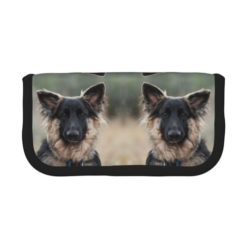 CHANGLEI Robustes Federmäppchen aus Segeltuch mit Volldruck-Design, Doppelreißverschluss, schwarzer Rand, kontrastierendes Design, Mehrzweck-Organizer von CHANGLEI