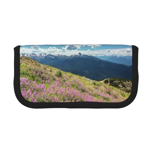 CHANGLEI Robustes Federmäppchen aus Segeltuch mit Volldruck-Design, doppelter Reißverschluss, schwarzer Rand, kontrastierendes Design, Mehrzweck-Organizer von CHANGLEI