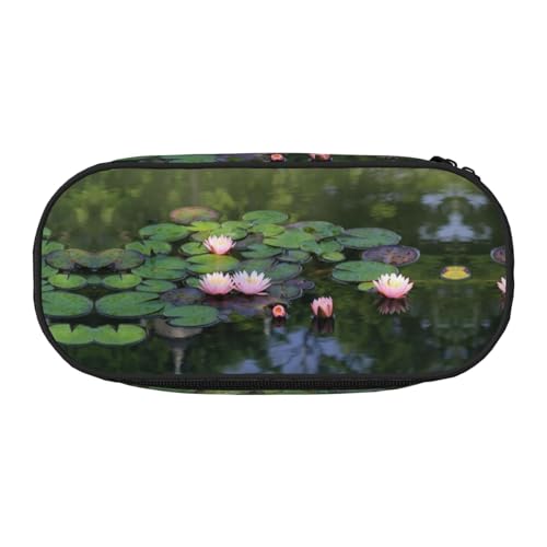 CHANGLEI Schönes Federmäppchen mit doppeltem Reißverschluss und 4 Stiftfächern, Netztasche, bedruckt, leicht, strapazierfähiges Polyester, Federmäppchen für Schule, Büro oder Make-up-Organizer von CHANGLEI