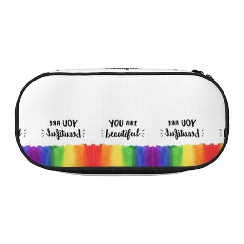 CHANGLEI Schönes Federmäppchen mit doppeltem Reißverschluss und 4 Stiftfächern, Netztasche, bedrucktes, leichtes, strapazierfähiges Polyester-Federmäppchen für Schule, Büro oder Make-up-Organizer von CHANGLEI