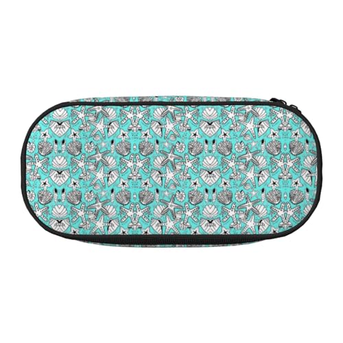 CHANGLEI Schönes Federmäppchen mit doppeltem Reißverschluss und 4 Stiftfächern, Netztasche, bedrucktes, leichtes, strapazierfähiges Polyester-Federmäppchen für Schule, Büro oder Make-up-Organizer von CHANGLEI