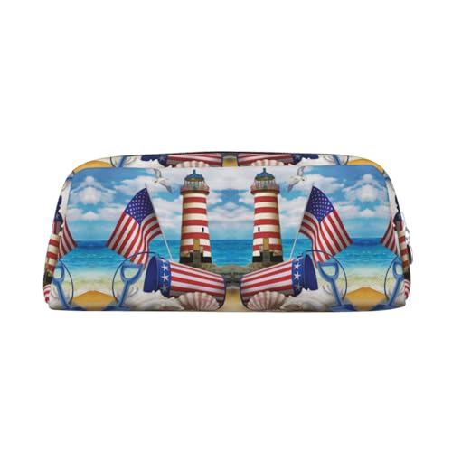 CHANGLEI Sea to Shining Sea Patriotisches Federmäppchen aus Leder, personalisierbar, für Mädchen und Jungen, bedrucktes, leichtes Federmäppchen, silber, Einheitsgröße, Taschen-Organizer CHANGLEI Sea to Shining Sea Patriotisches Federmäppchen aus Leder, personalisierbar, für Mädchen und Jungen, bedrucktes, leichtes Federmäppchen, silber, Einheitsgröße, Taschen-Organizer von CHANGLEI