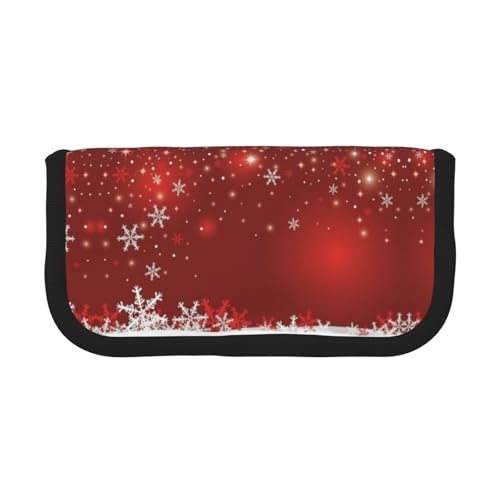 CHANGLEI Stabiles Federmäppchen aus Segeltuch mit durchgehendem Design, Doppelreißverschluss, schwarzer Rand, kontrastierendes Design, Mehrzweck-Organizer von CHANGLEI