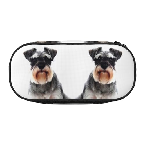 CHANGLEI Well-Behaved Dog Federmäppchen mit doppeltem Reißverschluss und 4 Stiftfächern, Netztasche, bedruckt, leicht, strapazierfähiges Polyester, Federmäppchen für Schule, Büro oder von CHANGLEI