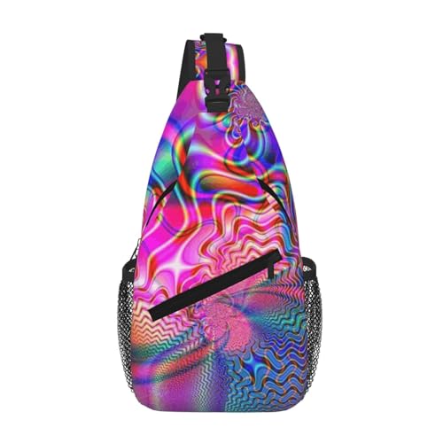 Colorful Thing Unisex-Brusttasche mit mehreren Taschen, große Kapazität, Umhängetasche, strapazierfähiges Polyester, verstellbarer Riemen für den täglichen Pendler von CHANGLEI