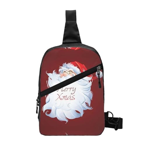 Faltbare Brusttasche, wasserabweisend, leicht, für Reisen, Wandern, den täglichen Gebrauch, verstellbarer Riemen, zwei Reißverschlusstaschen von CHANGLEI