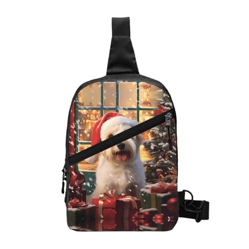 Faltbare Brusttasche für Hunde, wasserabweisend, leicht, für Reisen, Wandern, den täglichen Gebrauch, verstellbarer Riemen, zwei Reißverschlusstaschen von CHANGLEI