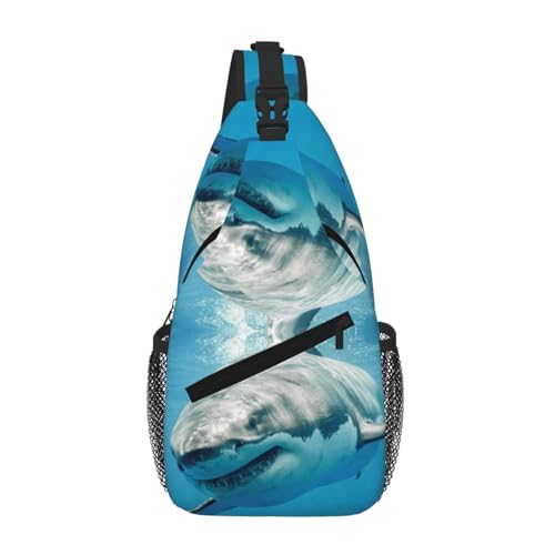 Fish In Underwater Unisex-Brusttasche mit mehreren Taschen, große Kapazität, Umhängetasche, strapazierfähiges Polyester, verstellbarer Riemen für den täglichen Pendler von CHANGLEI