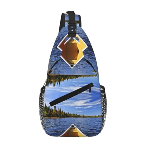 Unisex-Brusttasche im Querformat mit mehreren Taschen, Umhängetasche mit großem Fassungsvermögen, strapazierfähiges Polyester, verstellbarer Riemen für den täglichen Pendler von CHANGLEI