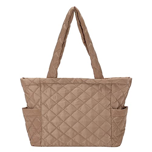 Baumwolle gepolsterte Umhängetasche Rautenmuster Schultertasche Große solide Reisetasche mit Reißverschluss for Reisen Frauen Mädchen von CHANGYUE