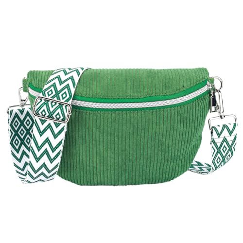 CHANGYUE Crossbody Bag for Männer Frauen mit verstellbarer Weitgurt Handtasche Cord Tasche Solid Chest Bag Reißverschluss Fanny Pack for Reisetraining von CHANGYUE