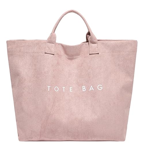 CHANGYUE Faux Wildleder -Einkaufstaschen Große Umhängetaschen Handtasche for Frauen täglich Gebrauch (rosa) von CHANGYUE
