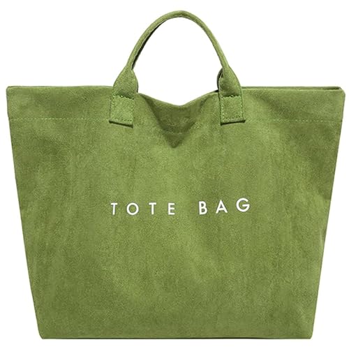 CHANGYUE Faux Wildleder -Einkaufstaschen große Umhängetaschen Handtasche for Frauen täglich (grün) von CHANGYUE