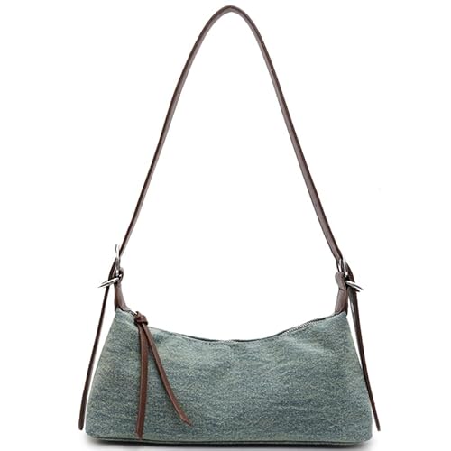 CHANGYUE Frauen Denim Umhängetasche große Kapazität Kissenbeutel Trendy Achselbeutel (hellblau) von CHANGYUE