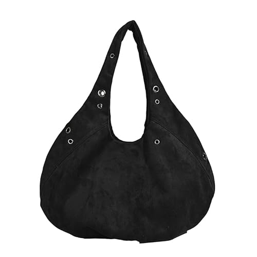 CHANGYUE Frauen Faux Wildleder Handtasche Hohlkiete Große Kapazität for lässige tägliche Verwendung (schwarz) von CHANGYUE