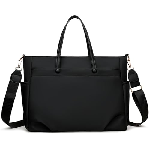 CHANGYUE Frauen Leichte Business -Umhängetaschen wasserdichte Laptop -Taschen Aktentasche (schwarz) von CHANGYUE