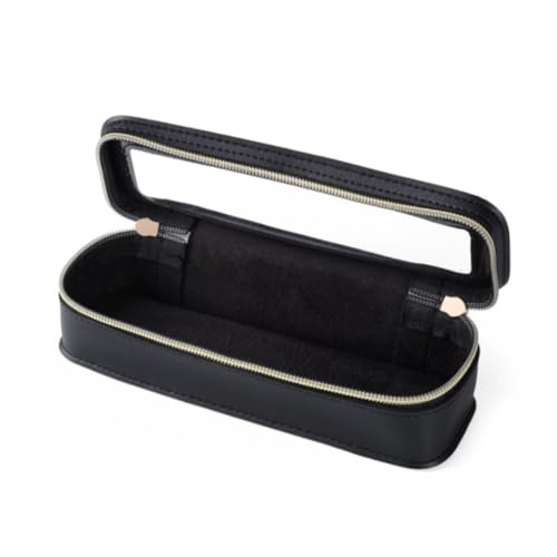 CHANGYUE Frauen PU Make -up Pinselbeutel Tragbarer Kosmetikbeutel Großkapazität Make -up -Bürstenbeutel Transparent Kosmetik Organizer Beutel Dual Reißverschluss Reisen Toilettenbeutel von CHANGYUE