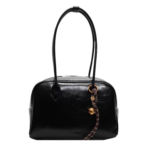 CHANGYUE Großkapazität Handtasche mit Reißverschluss -PU -Leder -Umhängetasche for Mädchen (schwarz) von CHANGYUE