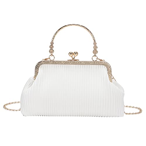 CHANGYUE Kette Damen Messenger Bag Mode Unterarmtasche Schlicht Elegant Exquisit Tragbare Weiche Metallschnalle for Cocktailparty von CHANGYUE