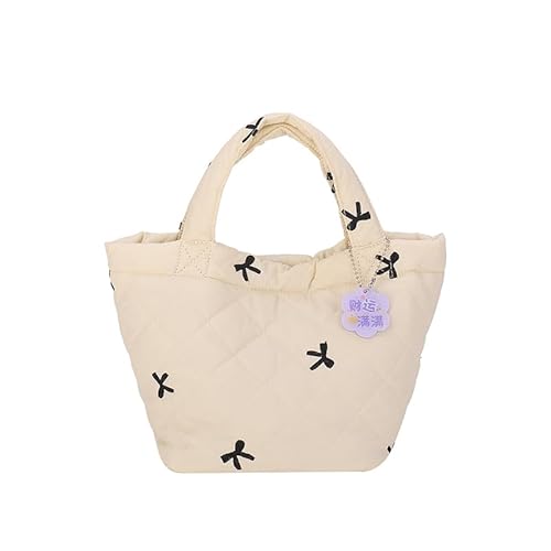 CHANGYUE Lingge Quilted Eimer Bag Leichte Einkaufsbeutel for Frauen täglich (weiß) von CHANGYUE