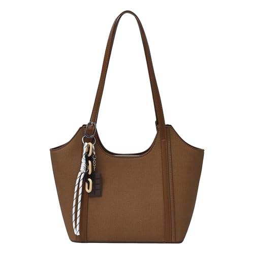 CHANGYUE PU-Einkaufstasche Großer Laptop-Beutel Top-Griffe for Arbeit Reise täglich Gebrauch (braun) von CHANGYUE