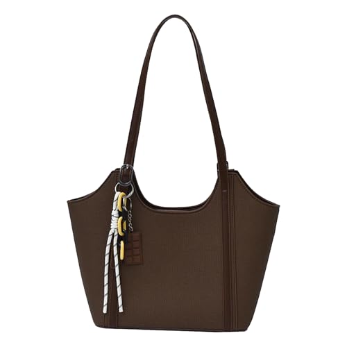 CHANGYUE PU-Einkaufstasche Großer Laptop-Tasche Top-Griff for Arbeiten täglich Gebrauch (Kaffee) von CHANGYUE