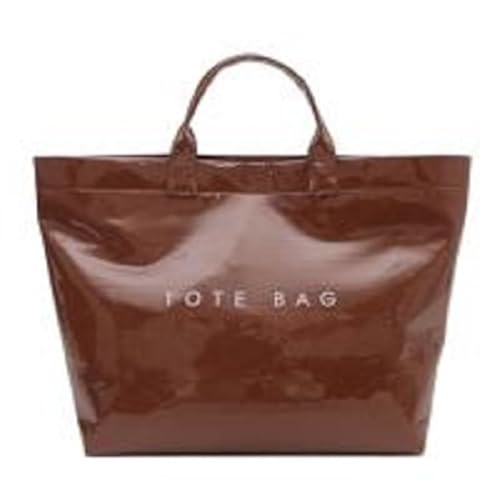 CHANGYUE PVC -Einkaufstasche Umhängetasche Top Griff Einkaufstasche Hobo -Tasche for Frauen (Kaffee) von CHANGYUE