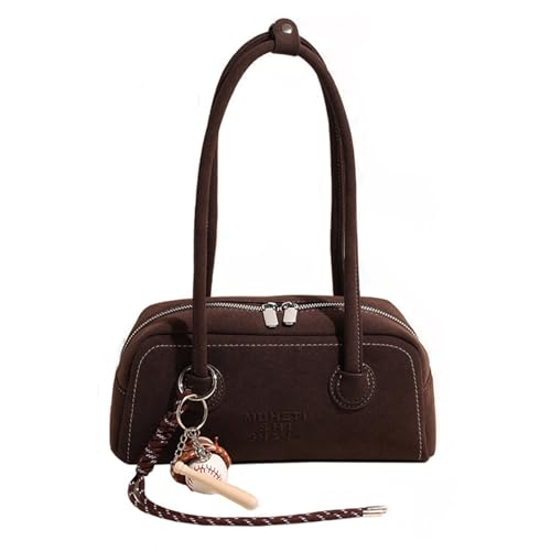 CHANGYUE Pu Leder Kissenbeutel Top Griff Griff Achselstasche for Arbeitsreisen (Kaffee) von CHANGYUE